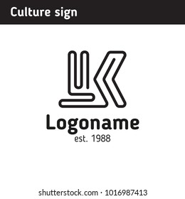 Icon in the form of an arrow pointing to a column, cultural event, excursion