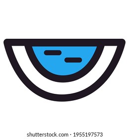 icon in the form of a blue watermelon. suitable for the design of social networks and websites