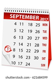 icon in the form of a calendar for September 1