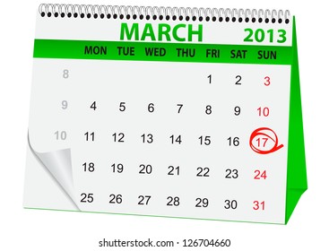 icon in the form of a calendar for  St Patrick's Day