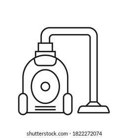 The icon in the form of cleaner silhouette with reflection vector