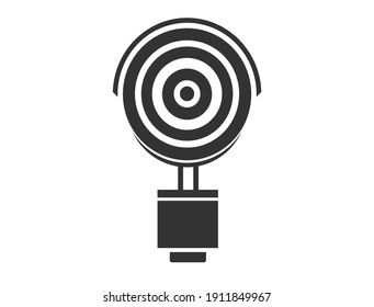 an icon in the form of a front-facing tubular surveillance camera