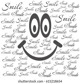 Icon in the form of a smile on a white background