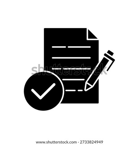 Icon a formal documentation and legal contract signing, isolated against a clean background.