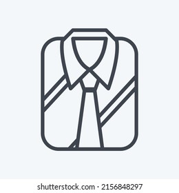 Icon Formal Shirt. suitable for men accessories symbol. line style. simple design editable. design template vector. simple symbol illustration