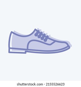 Icon Formal Shoes. suitable for men accessories symbol. two tone style. simple design editable. design template vector. simple symbol illustration