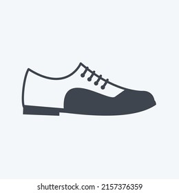 Icon Formal Shoes. suitable for men accessories symbol. glyph style. simple design editable. design template vector. simple symbol illustration