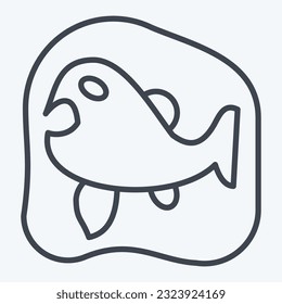 Icon Fossil. related to Prehistoric symbol. line style. simple design editable. simple illustration
