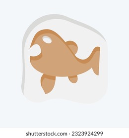 Icon Fossil. related to Prehistoric symbol. flat style. simple design editable. simple illustration