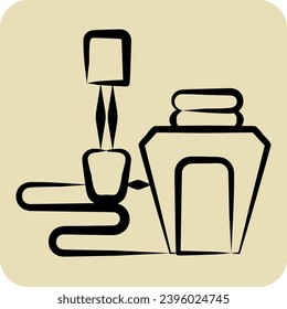 Icon Foundation. related to Cosmetic symbol. hand drawn style. simple design editable. simple illustration