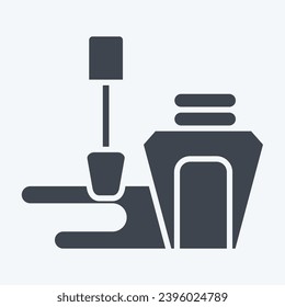 Icon Foundation. related to Cosmetic symbol. glyph style. simple design editable. simple illustration