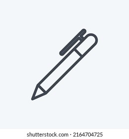 Icon Fountain Pen. suitable for Education symbol. line style. simple design editable. design template vector. simple symbol illustration