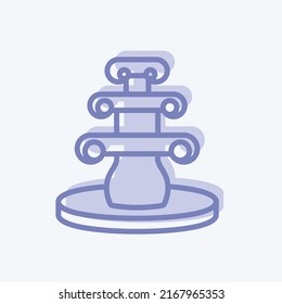 Icon Fountain. suitable for Home symbol. two tone style. simple design editable. design template vector. simple symbol illustration
