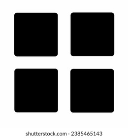 The icon four boxes neatly arranged in black