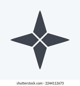 Icon Four Point Stars. related to Stars symbol. glyph style. simple design editable. simple illustration. simple vector icons