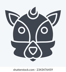 Icon Fox. related to Animal symbol. glyph style. simple design editable. simple illustration