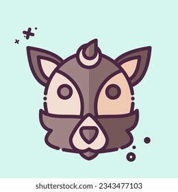 Icon Fox. related to Animal symbol. MBE style. simple design editable. simple illustration