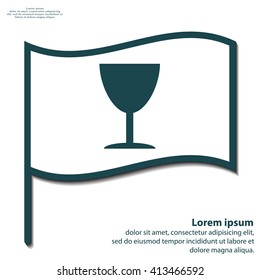 Icon of Fragile symbol, sign 