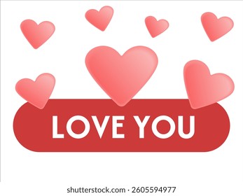 Icon frame love you with hearts vector
Vector eps icon with hearts for February 14