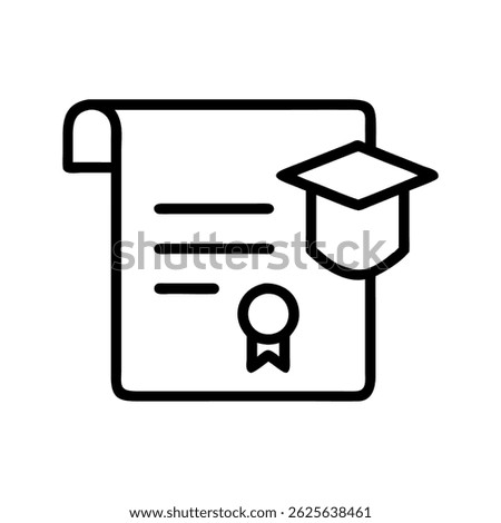 Icon of a framed high school diploma certificate.