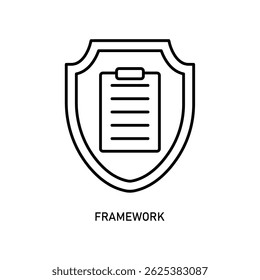 Icon a framework, isolated against a clean background.