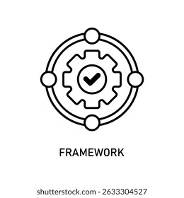 Icon a framework, isolated against a clean background.