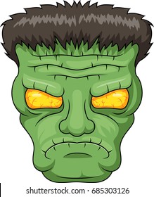 Icon of the Frankensteins head. Vector illustration