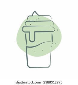 Icon Frappe. related to Coffee symbol. Color Spot Style. simple design editable. simple illustration