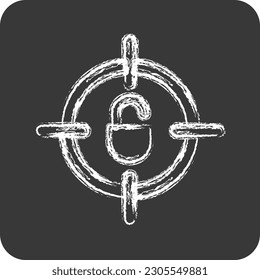 Icon Fraud Detection. suitable for education symbol. chalk Style. simple design editable vector
