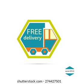 Icon Free delivery,  free shipping.  Vector illustration