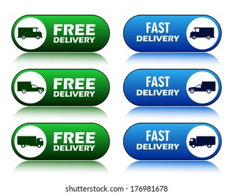 Icon free fast delivery, vector