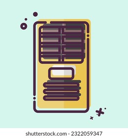 Icon Free Standing. related to Air Conditioning symbol. MBE style. simple design editable. simple illustration