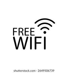 Icon a free wifi, isolated against a clean background.
