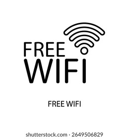 Icon a free wifi, isolated against a clean background.
