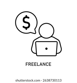 Icon a freelance, isolated against a clean background.