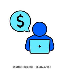 Icon a freelance, isolated against a clean background.