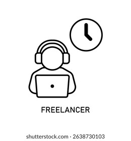 Icon a freelancer, isolated against a clean background.