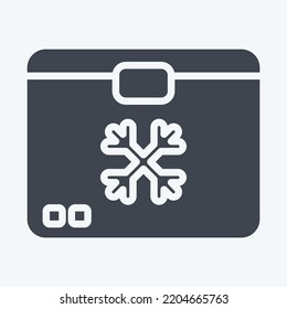 Symbol Gefriertruhe. geeignet für Küchengeräte-Symbol. Glyph-Stil. einfaches Design bearbeitbar. Designvorlage, Vektor. einfache Abbildung