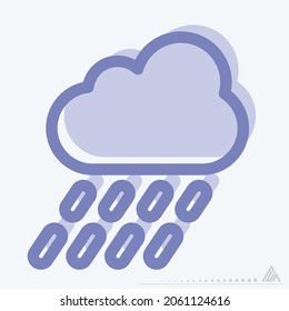 Icon Freezing Rain - Two Tone Style - Simple illustration, Editable stroke, Design template vector, Good for prints, posters, advertisements, announcements, info graphics, etc.
