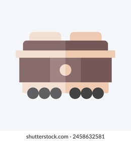 Icon Freight Car. related to Train Station symbol. flat style. simple design illustration
