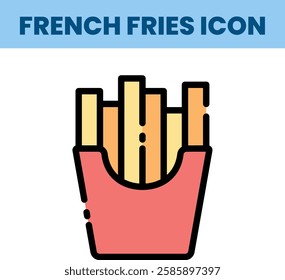 Icon of french fries and Fast Food