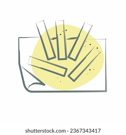 Icon French Fries. related to Breakfast symbol. Color Spot Style. simple design editable. simple illustration
