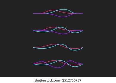 ícone de ondas de frequência, onda de som, ondas de música.