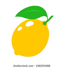 Icon Fresh lemon . Isolated on white background. Vector illustrations