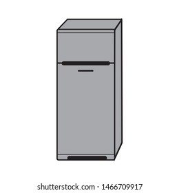Icon fridge. Flat vector illustration. Isolated on white background. Vector graphics. There is a place for text. Copy space.