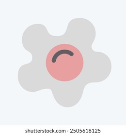 Icon Fried Egg. related to Breakfast symbol. flat style. simple illustration