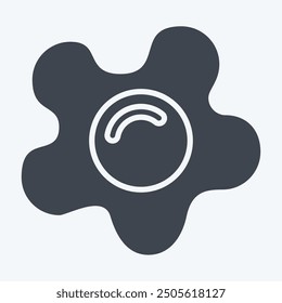 Icon Fried Egg. related to Breakfast symbol. glyph style. simple illustration