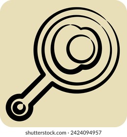 Icon Fried Egg. related to Fast Food symbol. hand drawn style. simple design editable. simple illustration