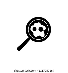 The icon of Fried eggs on pan glyph. Simple flat icon illustration, vector of Fried eggs on pan glyph for a website or mobile application on white background