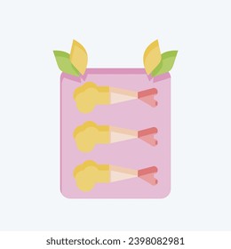 Icon Fried Food. related to Cooking symbol. flat style. simple design editable. simple illustration